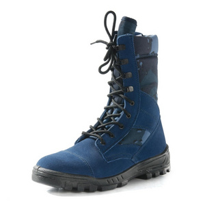 Blue camouflage Combat Boots ankle boots training boots for men