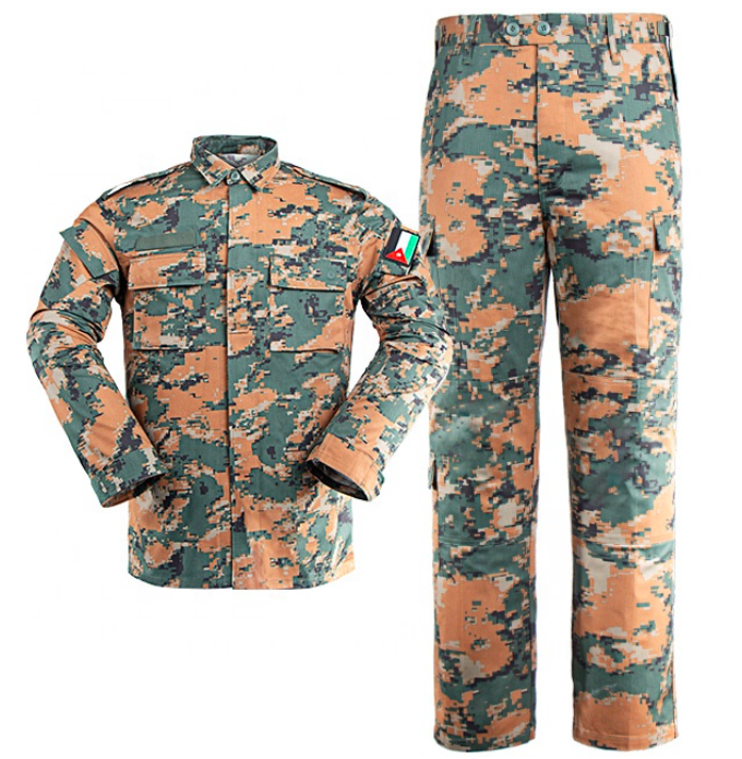 Green Orange Digital Daily Training Outdoor Tactical Uniform