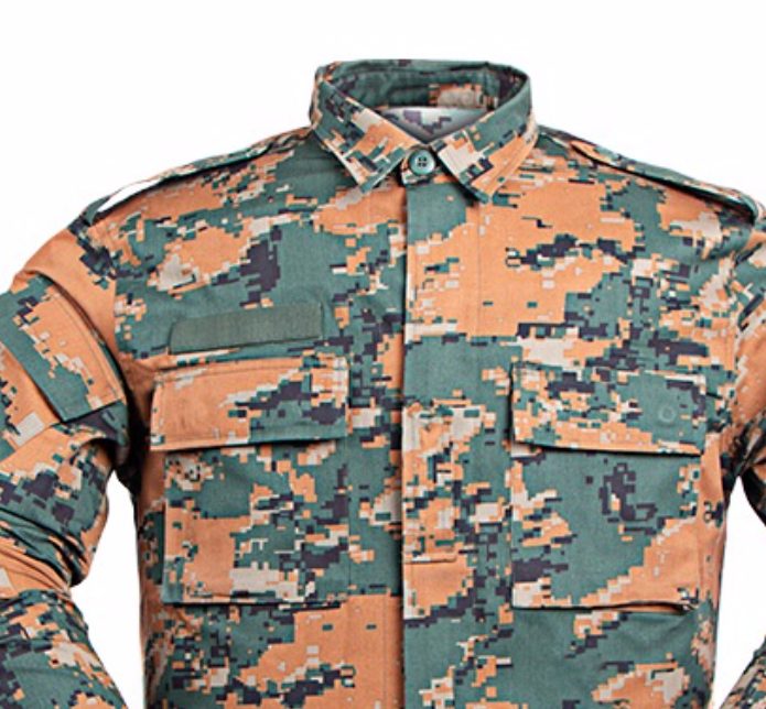 Green Orange Digital Daily Training Outdoor Tactical Uniform