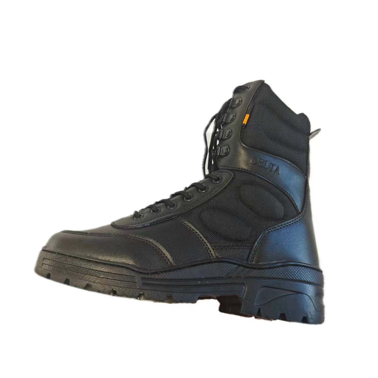 Xinxing wholesale high quality ventilate split-grain leather and nylon men tactical boots with rubber outsole