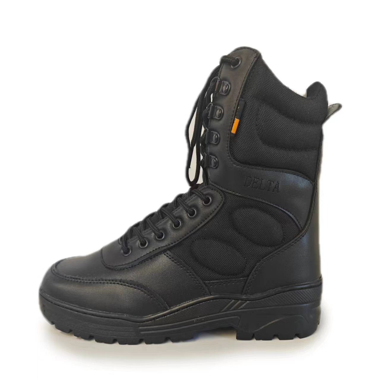 Xinxing wholesale high quality ventilate split-grain leather and nylon men tactical boots with rubber outsole