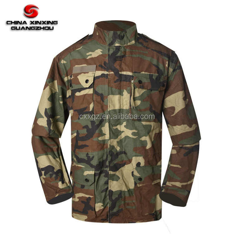 CXXGZ Woodland Camouflage Uniform Tactical Training suit Tiger-stripe Como For Outdoor Activity BDU Uniform