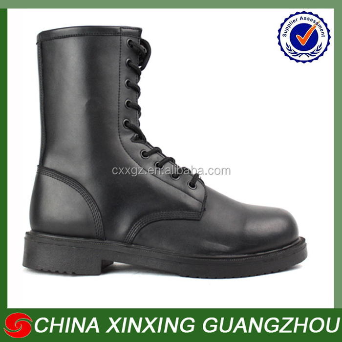 CHINA XINXING combat cow Leather Rubber Outsole anti slip Black Tactical Boots