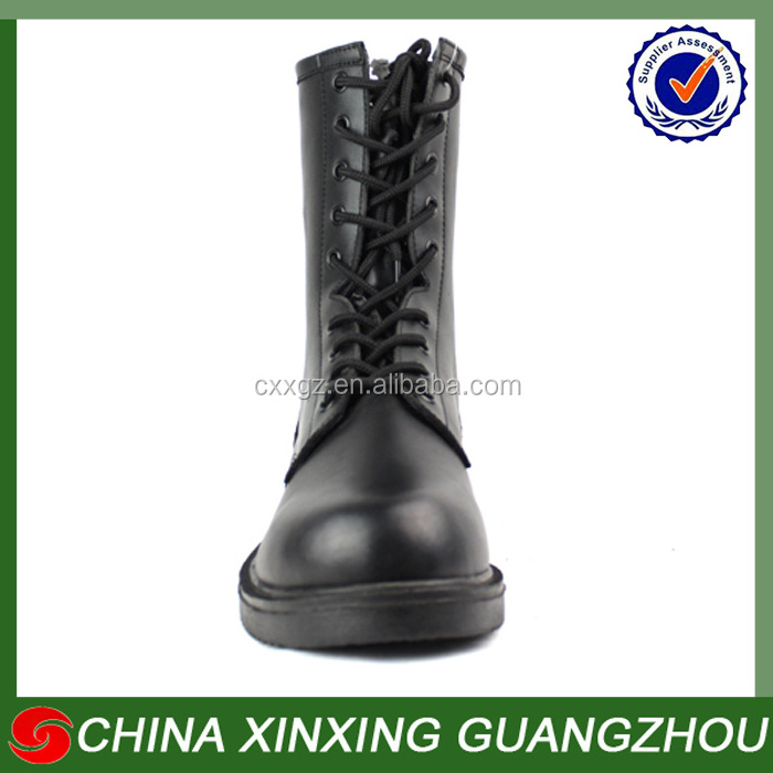 CHINA XINXING combat cow Leather Rubber Outsole anti slip Black Tactical Boots