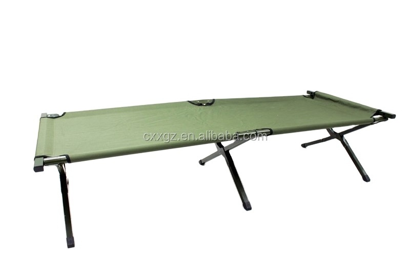 High quality Aluminum Steel Folding Foldable Cot Camping Bed with 600D carrying bag