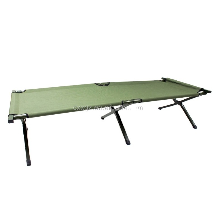 High quality Aluminum Steel Folding Foldable Cot Camping Bed with 600D carrying bag