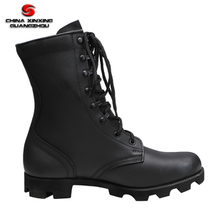 CHINA XINXING combat cow Leather Rubber Outsole anti slip Black Tactical Boots