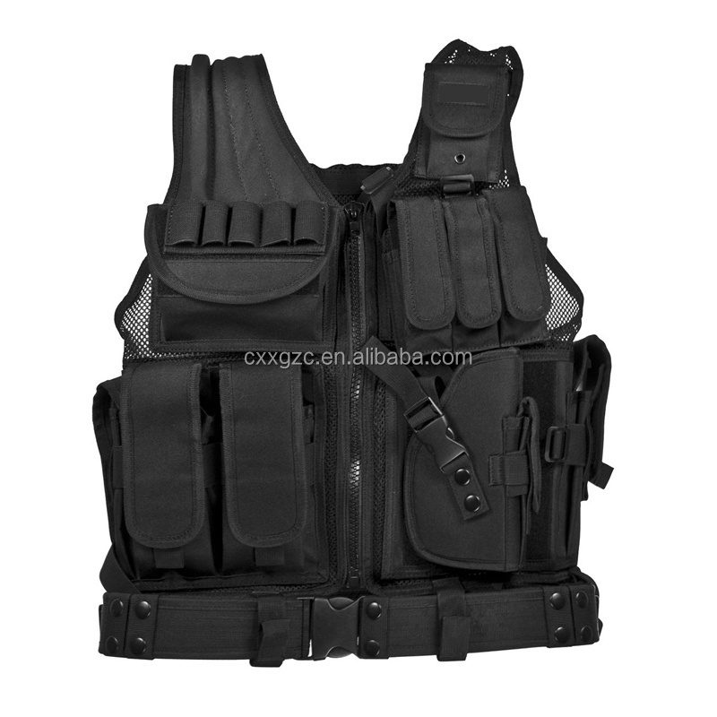 Tactical Vest Security Fashion Vest With Magazine Pouch Molle Webbing