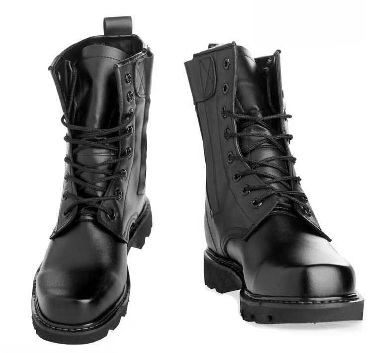 Comfortable Men Tactical Boots Black leather