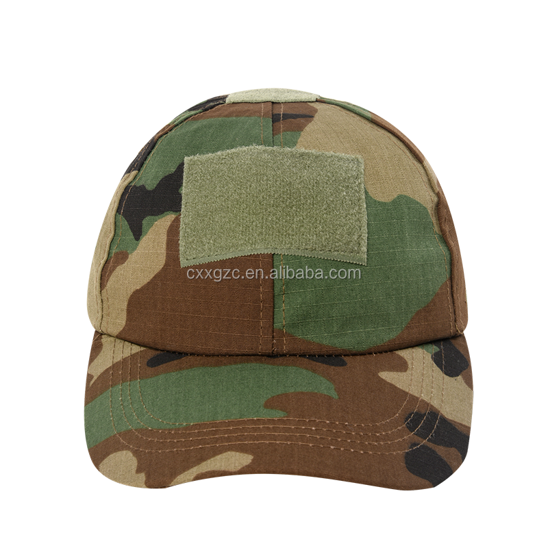 Factory woodland black green camouflage tactical style custom service cap