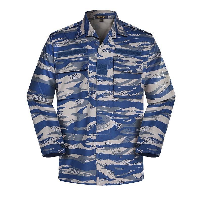 XINXING Ivory Coast Blue Tiger Stripe Camouflage  BDU Clothing Tactical Pants Suit Combat Dress Uniforms