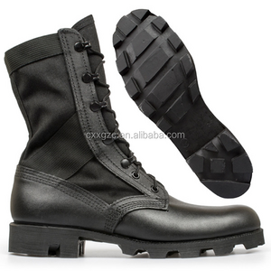 High Quality Black Color Leather Combat Tactical Jungle Men's Boots