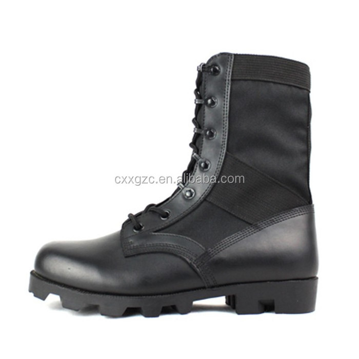 High Quality Black Color Leather Combat Tactical Jungle Men's Boots