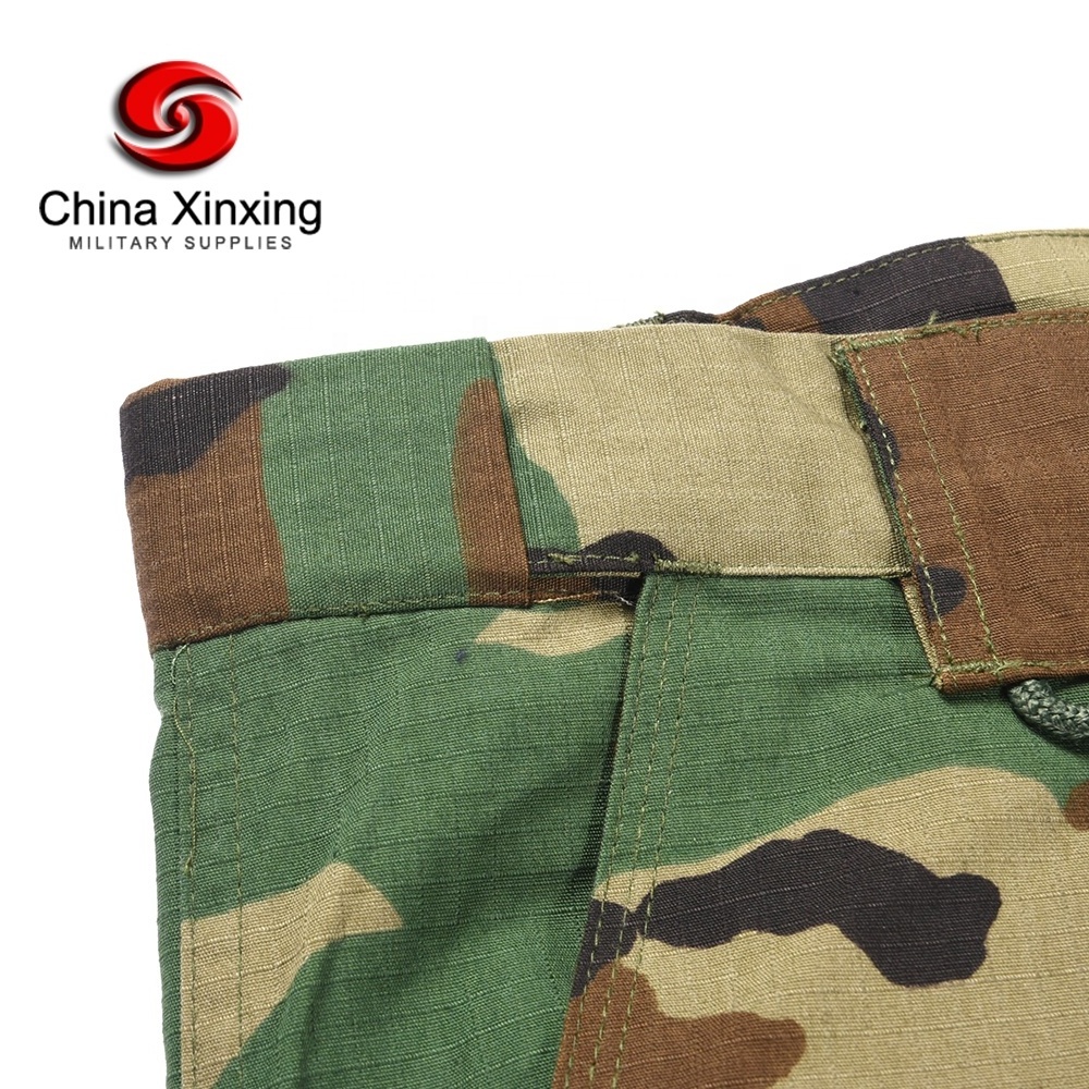 XINXING LD02 Custom Logo Factory Woodland Camouflage Polyester Cotton Camo Outdoor Combat Ripstop Tactical Pants For Men