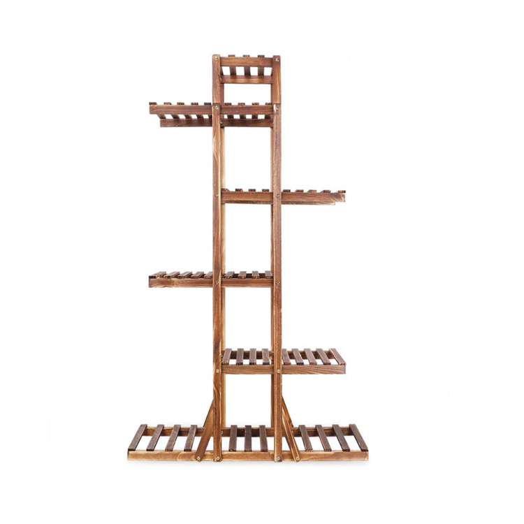 New Design Garden Decorative Wooden Plant Stand with Multi-Layer Plant Flower Display Shelf