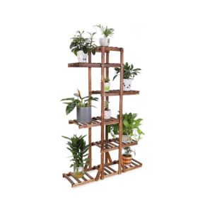 New Design Garden Decorative Wooden Plant Stand with Multi-Layer Plant Flower Display Shelf