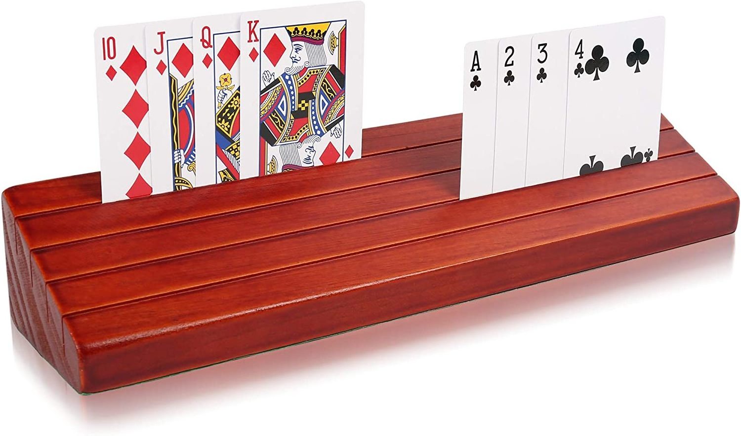 Playing Card Holder for Kids Seniors Wooden Hands Free Cards Holder for Canasta Poker Parties Family Card Game Nights