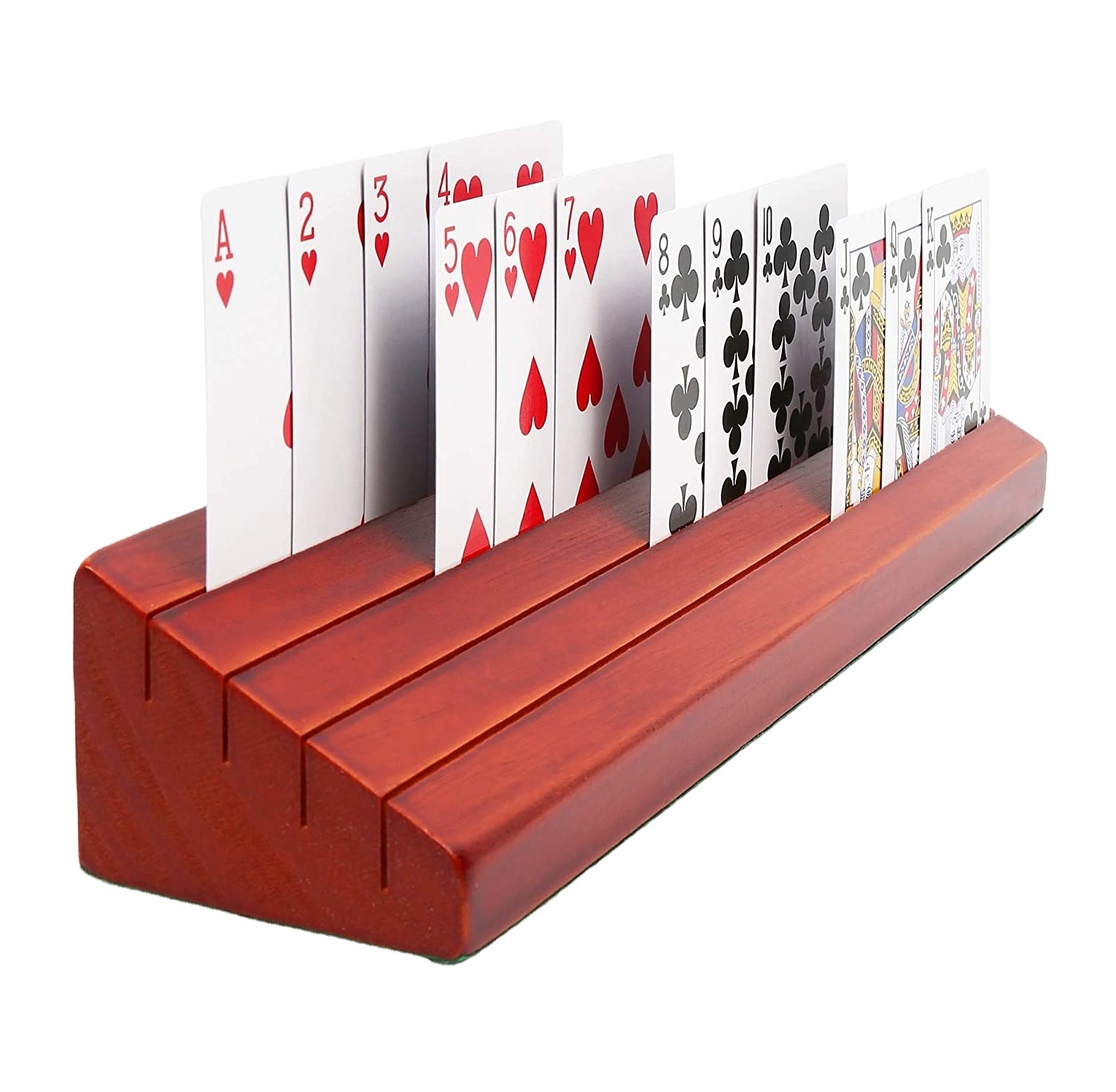 Playing Card Holder for Kids Seniors Wooden Hands Free Cards Holder for Canasta Poker Parties Family Card Game Nights