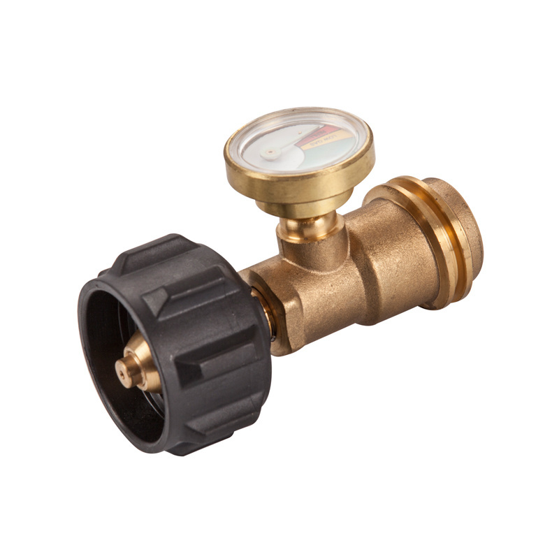 Solid Brass QCC POL Adapter Contents Level Pressure LPG Propane Gas Gauge for Gas Tank Cylinder