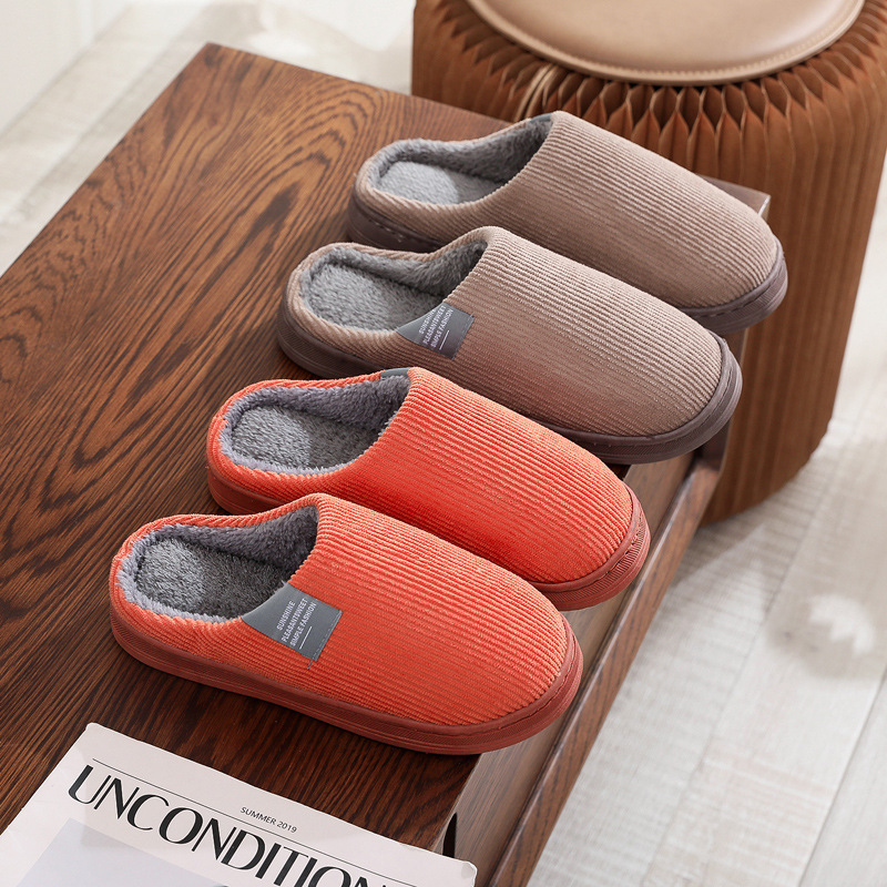 Xinyun Bean Warm Winter Slippers For Men And Women Indoor Household Slipper With Thick Bottom And Moon Fleece Lined Cozy