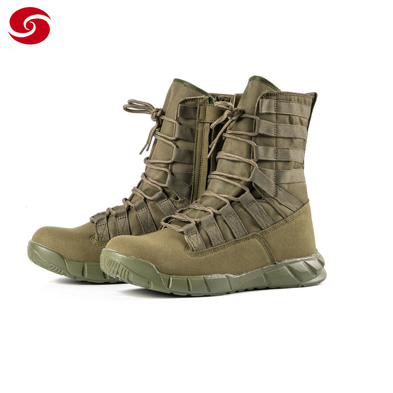 China XinXing Cow suede leather stitching high top Desert hunting Tactical boot