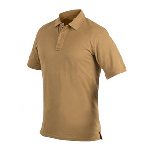 Outdoor Cotton Short Sleeve Stand Collar Polo Shirt For Man