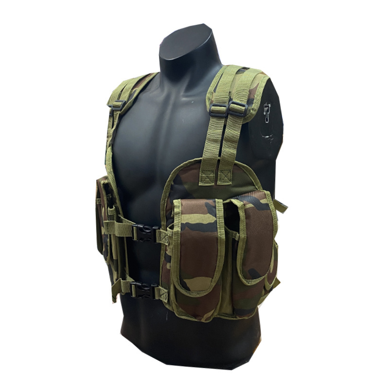 Heavy Duty Muti-functional Woodland Camouflage Chest Rig Magazine Pouch Waterproof Safety Xl 4xl Tactical Vest