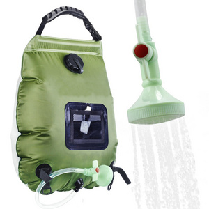 Green Camping Hiking Gear portable 20L EVA Camping Solar Shower Bag