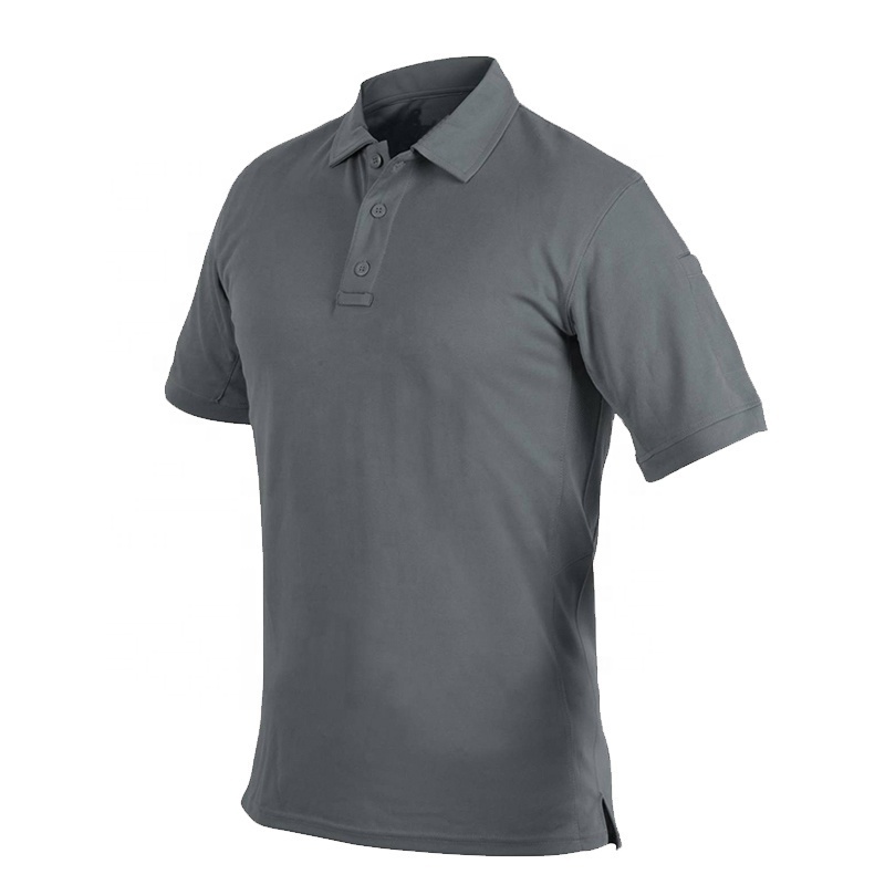 Outdoor Cotton Short Sleeve Stand Collar Polo Shirt For Man