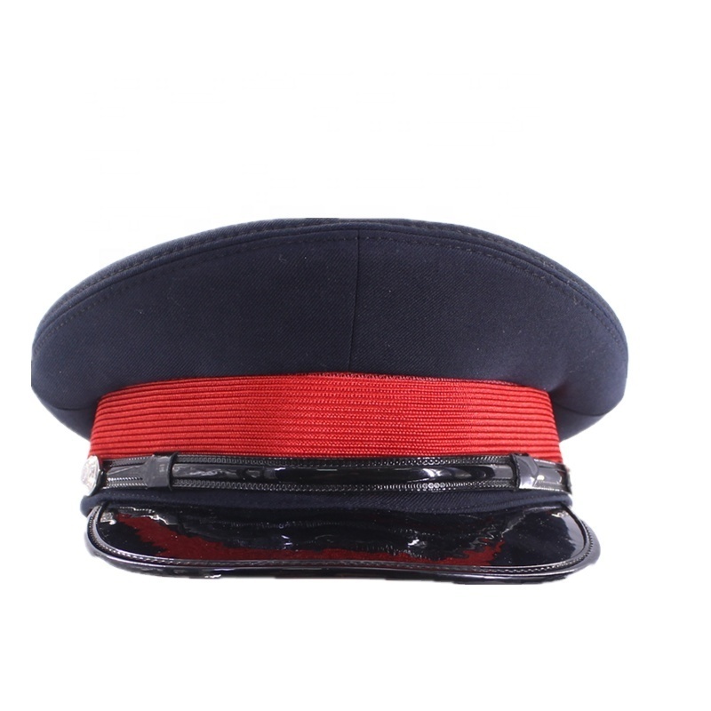 Tactical Blue Red Peaked Cap Officer Hat For Uniform