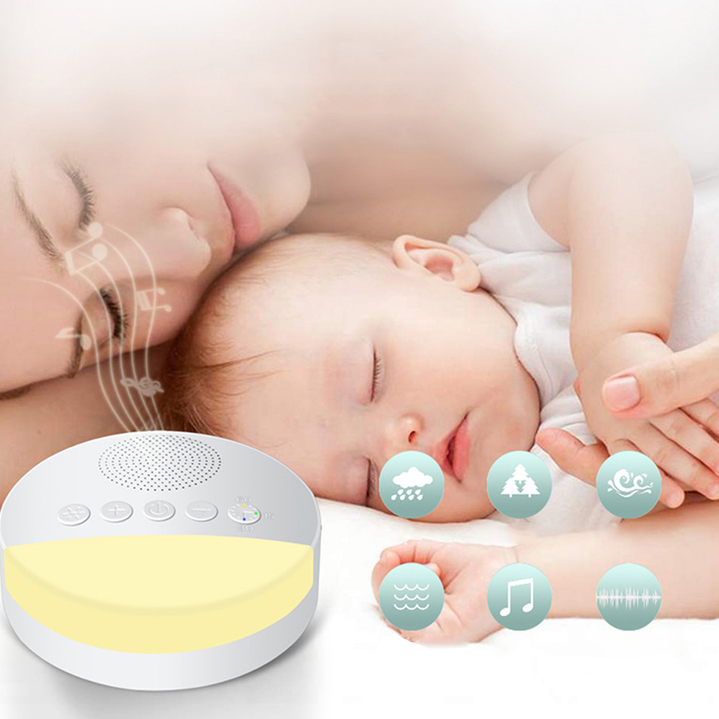 Baby White Noise Machine USB Rechargeable Timed Shutdown Sleep Machine Baby Sleep Sound Player Baby Sound Machine Night Light