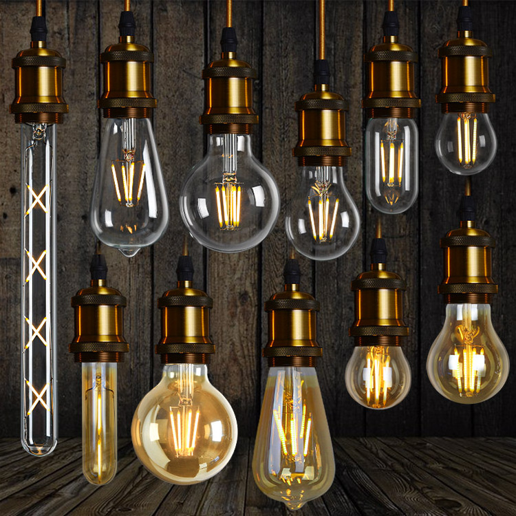 Wholesale Antique LED Filament Retro Globe Edison Light Bulb A60 C35 G80 ST64 G45 2W 4W 6W 8W