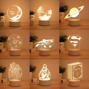 DIY 3D Illusion kids gift anime Acrylic Lamparas Children Room plug in Table Desk lamp USB LED Christmas Night Light