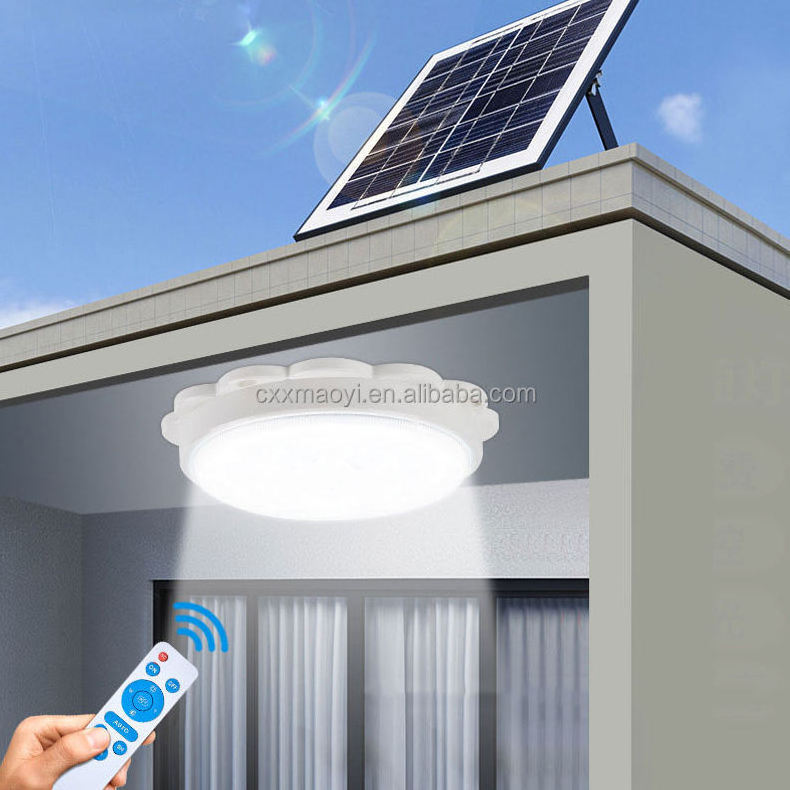 Indoor Home Dimmable Pendant Led Light Indoor Solar Porch Ceiling Light with Remote Control