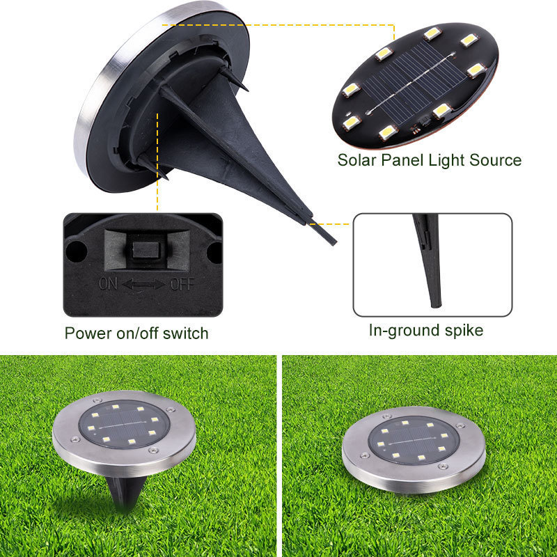 LED Solar Power Garden Lights Lawn Driveway Yard Garden Decoration Waterproof Outdoor Lighting Led Garden Solar Lights