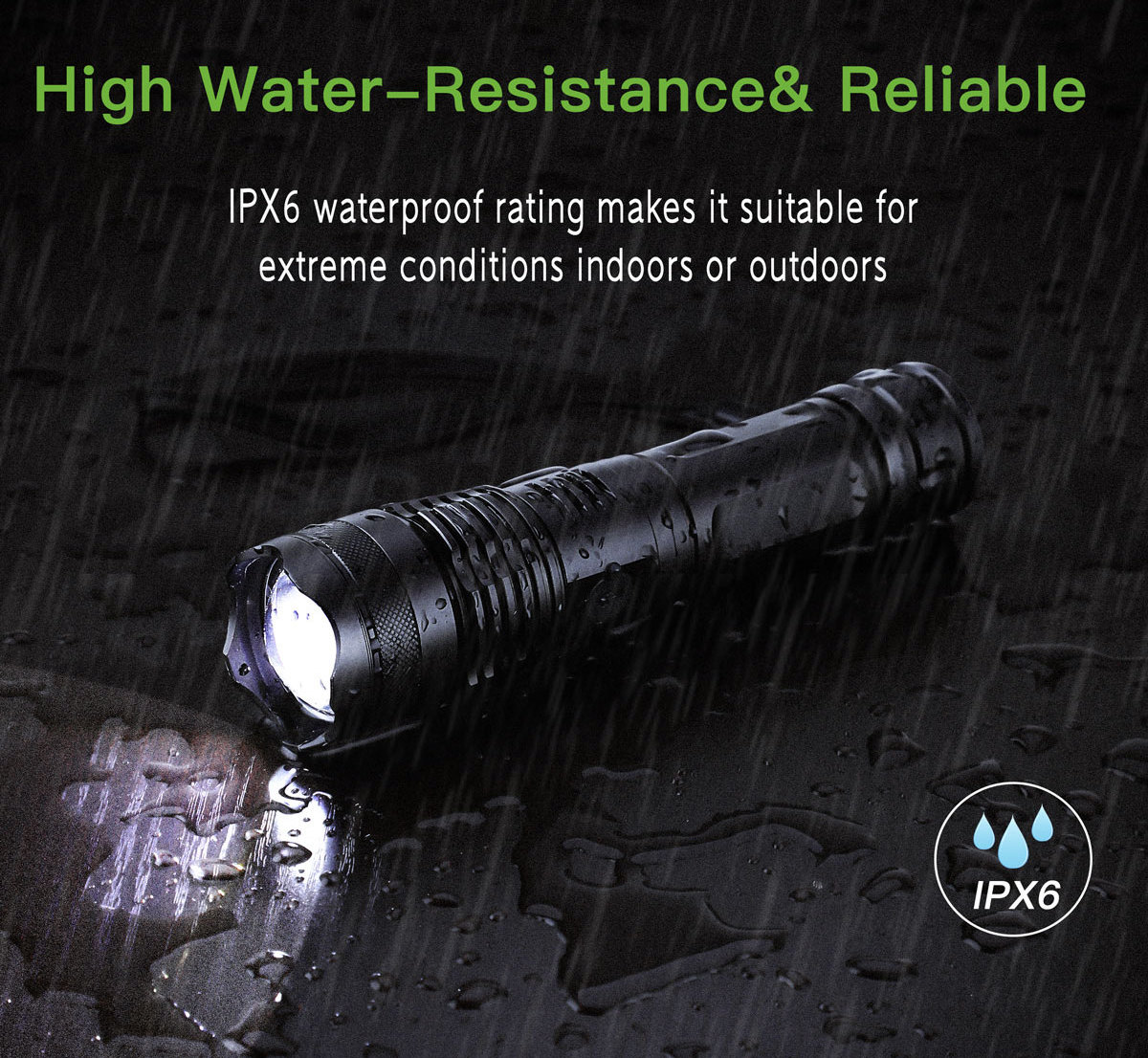 Telescopic High Lumen Zoomable Most Powerful Torch Battery Powered or USB Rechargeable XHP70 XHP50 Flashlight