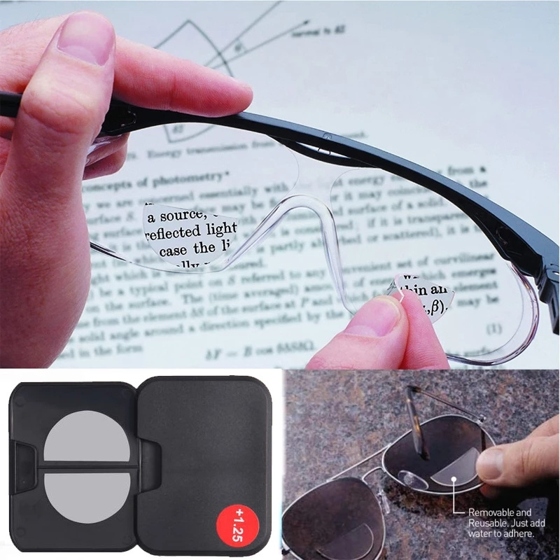 Bifocal Sunglasses Lens Magnification Lenses For Eyeglasses Frames Eyewear Blue Light Blocking Glasses stick on reading lenses