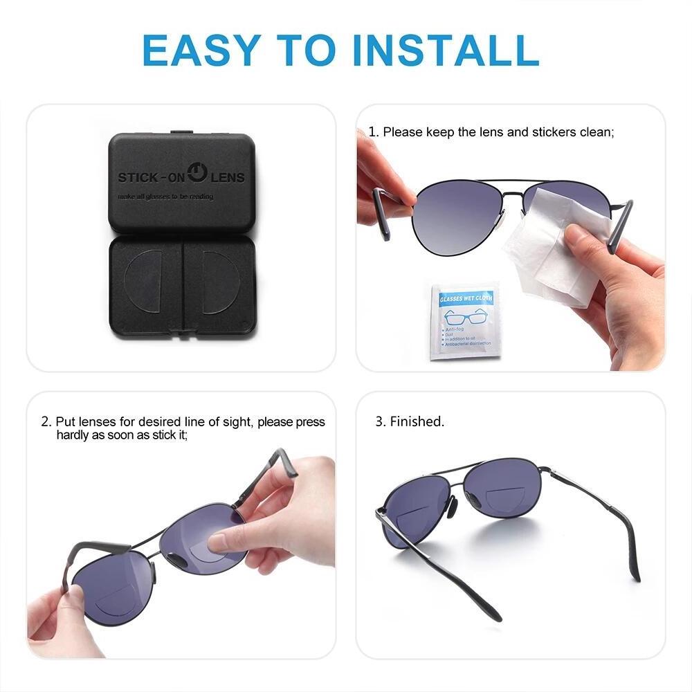 Bifocal Sunglasses Lens Magnification Lenses For Eyeglasses Frames Eyewear Blue Light Blocking Glasses stick on reading lenses