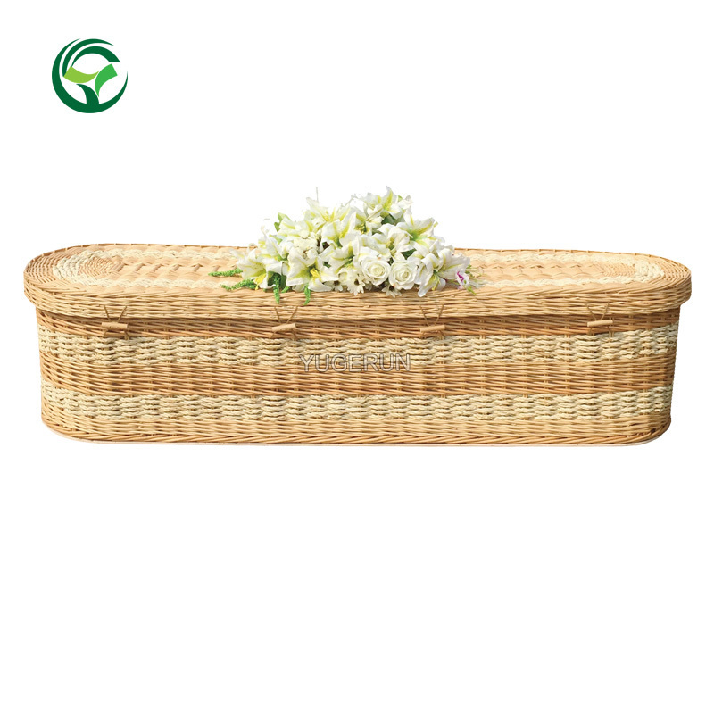 Japan Style Eco Coffin Casket and Cremation Willow Rattan Cane Corn Coffins