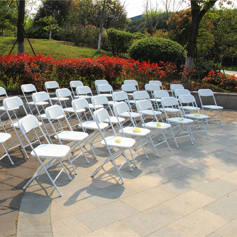 Wholesale Wedding Event Plastic Wimbledon Dining Outdoor Furniture Modern White Plastic Resin Folding Chair Prices 20 Years