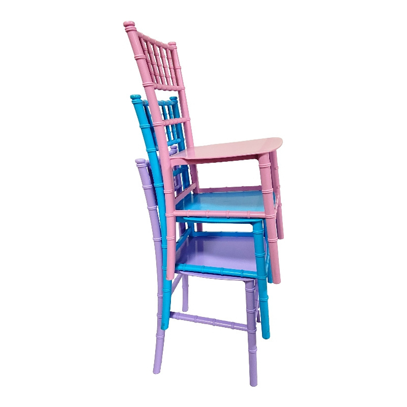 Quality Supplier Hotel chiavari chairs Weddings Event White Resin Kids Children Chiavari Chair For Party with cushions