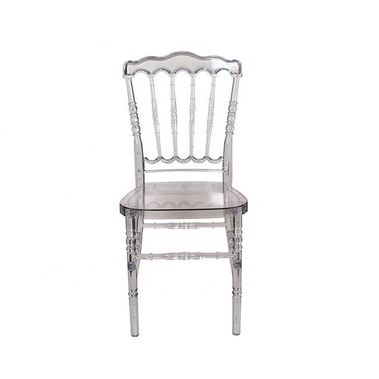 plastic resin clear transparent tiffany napoleon ghost phoenix chivari chiavari chairs with seat pad for wedding events banquet