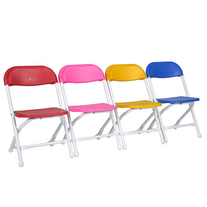 Plastic Folding Chairs for Kids Party Barber Events Outdoor Chair Wholesale Cheap Kids White Blue Pink Red Outdoor Furniture