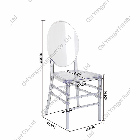 plastic resin clear transparent tiffany chair  Ghoet chair  chiavari chairs with seat pad for wedding events banquet