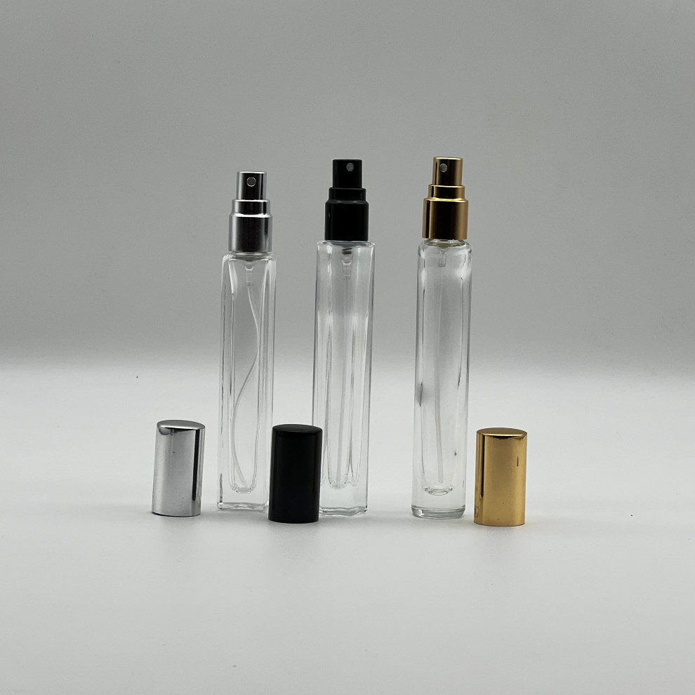 Hexagonal Sample Bottle Packaging Thread Neck Small 10ml Sprayer Perfume Bottles