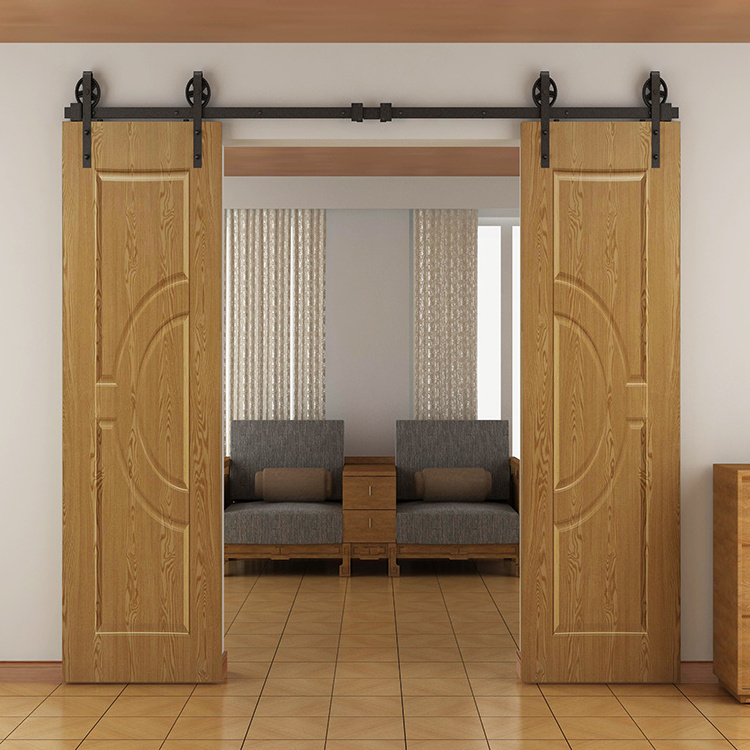 New  Product    Magic wooden sliding barn door soundproof interior sliding barn doors barn door kit in gold