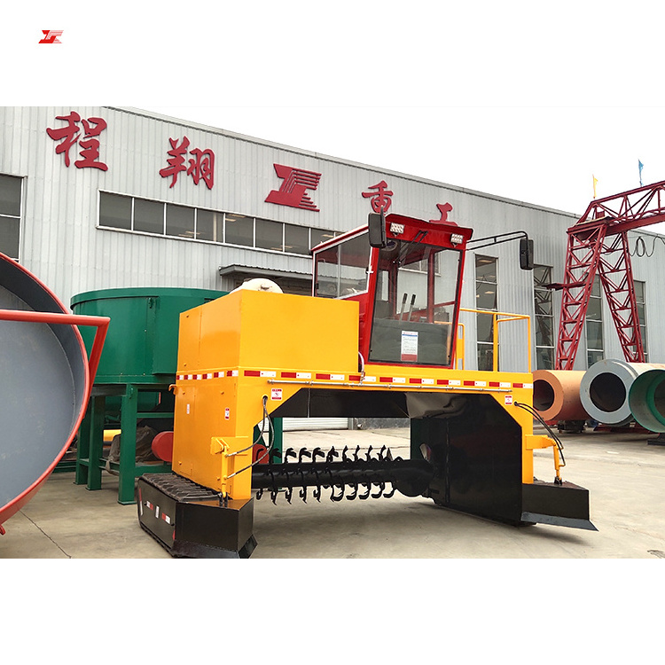 Cow Dung Compost Equipment Turner Tractor Making Machine Process Automatic Chicken Manure Organic Fertilizer Ferment Tank Turkey