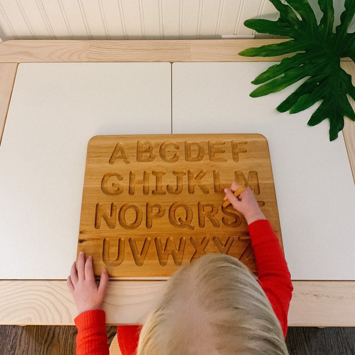 Wooden Alphabet Tracing Board Wooden Montessori Toys for 3 4 5 Year Old Kids Educational Toy for Kids