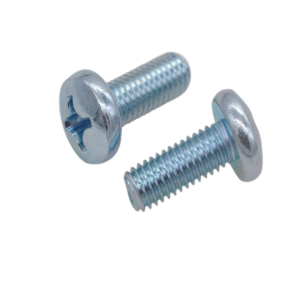 The high quality GB818-85 carbon steel with blue white zinc plated cross pan head screw M3M4M5M6M8