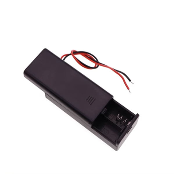 2aaa battery holder/battery holder aaa/ with Red&Black Wire Leads, Cover and Switch